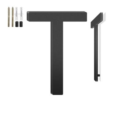 Imagem de Números de casa flutuantes de 10 cm e letras de metal para placas externas, números de casa para fora, letras de endereço de alumínio e números para porta, caixa de correio, jardim, perfeito para casa