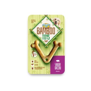 Imagem de Brinquedo Mordedor Cães Truqys Osso Bamboo Bacon V Pequeno - TRUQYS PE