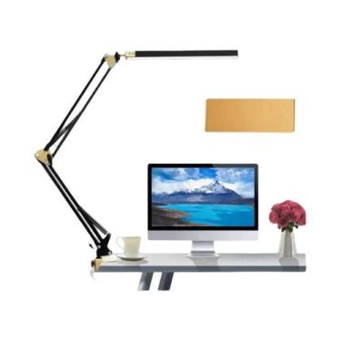 Imagem de Lâmpada De Mesa LED 10W Com Braçadeira Luz De Braço Oscilante Reguláve