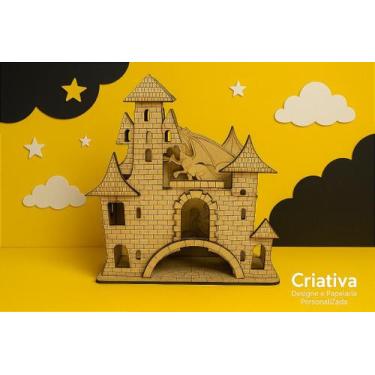 Imagem de Castelo Montável em MDF Dragão - Criativa Personalizados