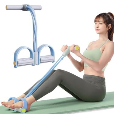 Imagem de Faixa de resistência para pedal de pé, corda de resistência ao extrator de pedal de 6 tubos, faixas elásticas de exercícios de ioga, para mulheres, saltar fitness, peso do abdômen/braço/cintura