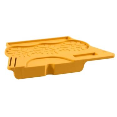 Imagem de Llazsybz Tapete Compactador de Café, Tapete Compactador de Canto, Tapete Compactador de Expresso Sem Cheiro para Cozinha, Bar, Loja, amarelo