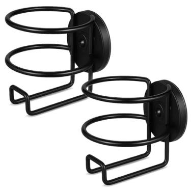 Imagem de Treela 2 peças de suporte magnético para copo portátil resistente para bebidas para esteira, trator, cortador de grama, caminhão, ônibus, geladeira em superfície de metal