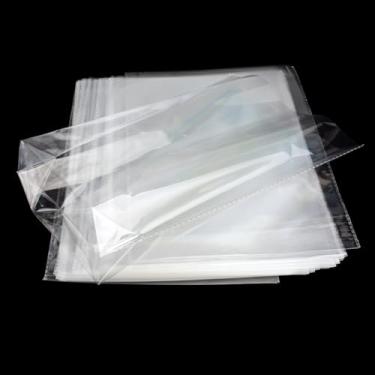 Imagem de COOLAKE Sacos transparentes para brindes de celofane para celofane, sacos de reforço inferior com laços torcidos, embalagem de lembrancinhas de festa, embrulho de caneca de presente, armazenamento de