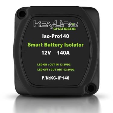 Imagem de Isolador inteligente de bateria dupla de 12 V 140 Amp por KeyLine - VSR - Relé sensível à voltagem especialmente projetado para ATV, UTV, barcos, trailers, 5 rodas veículos off-road Rhino Polaris Artic Cat ETC