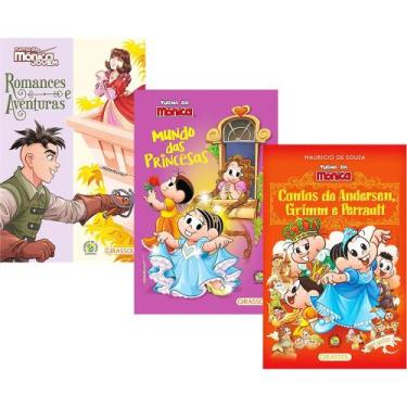 Imagem de Kit 3 Livros Princesas Romance Para Crianças Turma Da Mônica Contos An