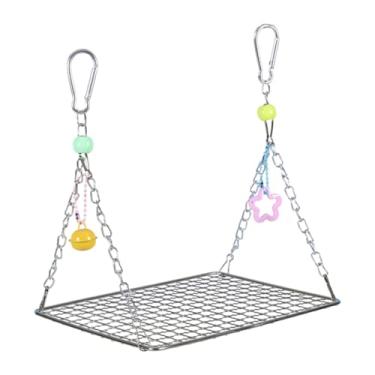 Imagem de ShengQuanHao Rede de Poleiro para Pássaros, Decoração Fácil de Limpar, Acessório Inovador para Gaiola, Poleiro para Papagaios, Canários, Cacatuas, Periquitos, 18x28cm