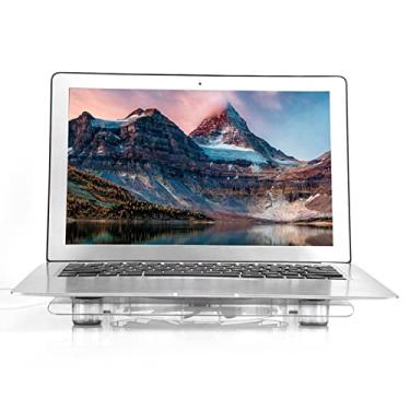 Imagem de Dioche Ultra Quieto Notebook USB Cooler Refrigeing Pad Com LED RGB Lights Compatível Com, Laptop - Design Ergonômico Portátil Com Almofada Anti -Skid