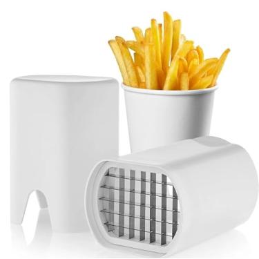 Imagem de Cortador de Chip de Aço Inoxidável, Cortador de Chip Chop 2 em 1, Picador de Batata, Cortador de Vegetais para Serviço Pesado para Batatas Fritas Caseiras Perfeitas e Batatas Fritas (2)