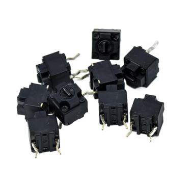 Imagem de 10 microinterruptores quadrados – compatível com substituição de botão médio do mouse G403, G603, G102, G703 – Microinterruptor tátil preto