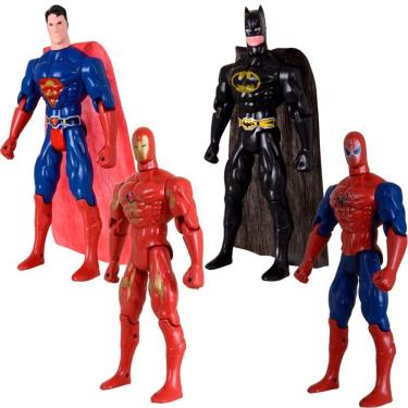 Imagem de Quarteto De Super Heroís Articulaveís Brinquedos Vingadores