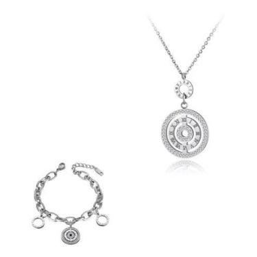 Imagem de Conjunto Feminino Roma Colar/corrente E Pulseira/bracelete - Euro Impo