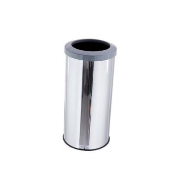 Imagem de Lixeira Aço Inox 25l Aro Plástico Cesto De Lixo Reciclável - Aldinox, 