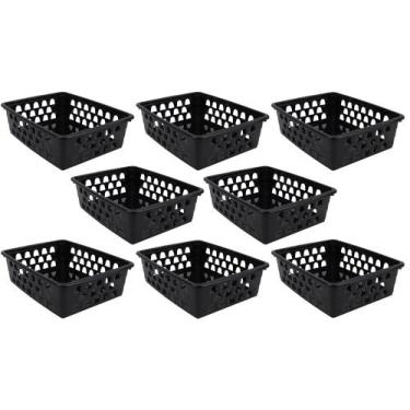 Imagem de Kit 8 Cestos Multiuso Pequeno Preto - Uninjet