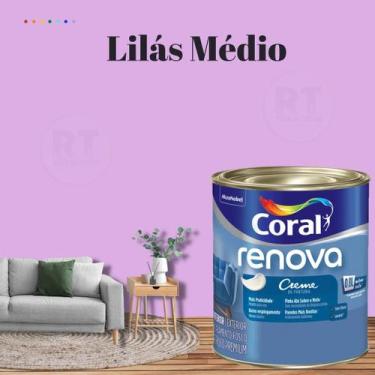 Imagem de Tinta Parede Roxo Açaí Acrílica Fosca Coral Renova 800ml, LILÁS MÉDIO
