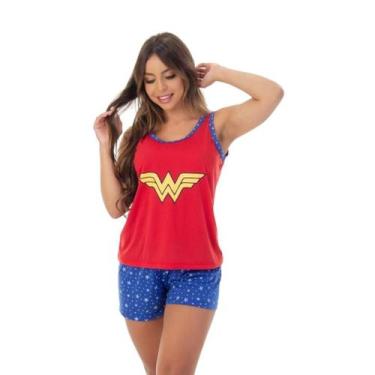 Imagem de Pijama Feminino Adulto Regata Personagens Curto Verão Estampado Baby D