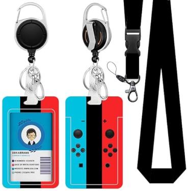 Imagem de Cordão de jogo para crachás de identificação, suporte de crachá de identificação de controle de jogo com etiqueta retrátil, clipe de carretel resistente, presente engraçado de enfermeira, professor