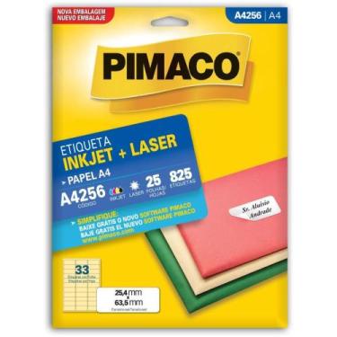Imagem de Etiqueta A4 A4256 25 Folhas 25,4 X 63,5 MM CTCOM 825 - Pimaco