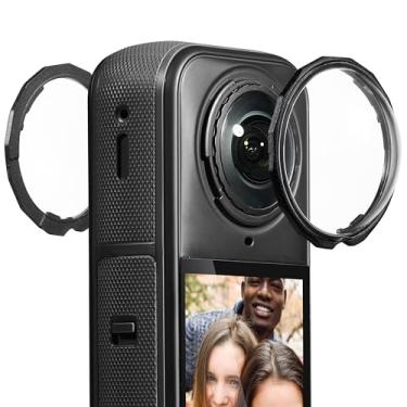 Imagem de Protetor de lente para Insta360 X5, capa de lente de material de PC para acessórios Insta 360 X5 com alta transmissão de luz, revestimento antirreflexo, proteção resistente a arranhões e design