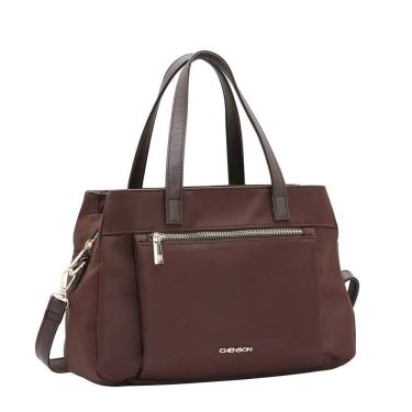 Imagem de Bolsa Chenson Microfiber De Mão E Transversal Cafe Un