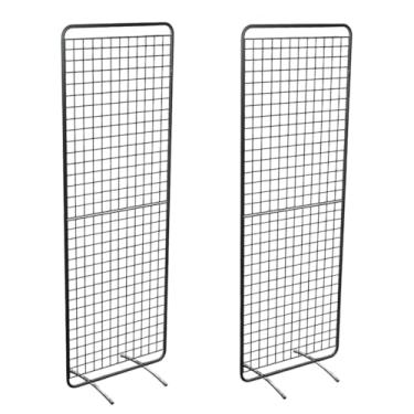 Imagem de Kit 2 Expositor De Chão Biombo Tela Aramada Preto Para Lojas