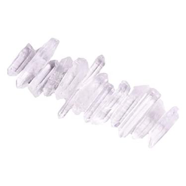 Imagem de Justinstones Quartzo branco natural transparente forma livre hexagonais lascas pedra cristal cura enfeites 100 gramas