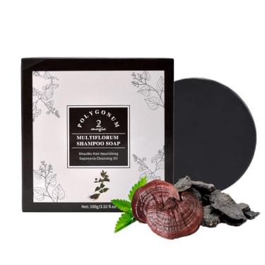 Imagem de 2Bmagic Sabonete de xampu, sabonete de xampu He Shou Wu, fortalece as raízes do cabelo, repara o cabelo, melhora efetivamente os problemas do couro cabeludo, hidrata e repara cabelos danificados