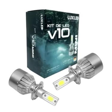 Imagem de Par Super LED Mini, Luz 20000 Lúmens, 6500k, 12V, Iluminação de Alta Potência para Uso Automotivo (V10-H7)