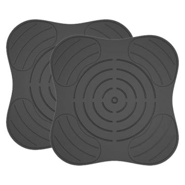 Imagem de Baoblaze 2x Tapete de silicone para secagem de pratos, escorredor de pratos, utensílios de cozinha, universal, fácil de limpar, resistente ao calor, Preto