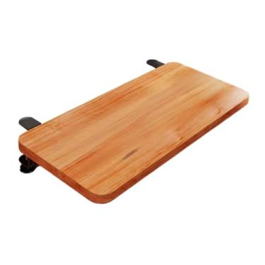 Imagem de Baoblaze Suporte de pulso para extensão de mesa, bandeja de extensão de mesa fácil de instalar para suporte de mesa em casa e escritório, bandeja para teclado, Marrom