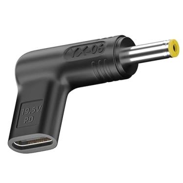 Imagem de Adaptador PD USB C para CC 5,5 x 2,5 mm, 100W USB C fêmea para 12V 19V 20V DC macho, tipo USB C para adaptador de 5,5 x 2,5 mm feito para laptop Asus Series, roteador, impressora, RVs, gerador solar e