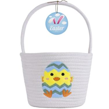 Imagem de XENTUMI Cesta De Páscoa, Cestas Essenciais Para Páscoa Crianças, Ovos Coelho Vazias Meninos, Meninas, Crianças Pequenas, Bebês, Presentes Infantis Pintinhos