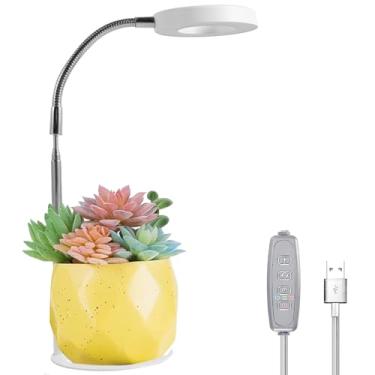 Imagem de Lâmpada LED de cultivo para plantas de interior, 48 luzes LED para cultivo de plantas com 3 temporizadores e 9 níveis reguláveis, altura ajustável, lâmpada de crescimento total, estaca de luz redonda