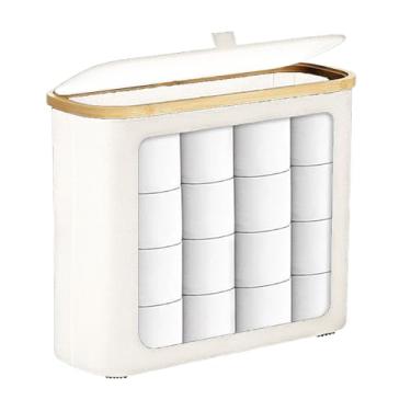 Imagem de Rrlihjgu Cesto Para Armazenar Higiénico | Cesto Armazenamento Para 12 Rolos Higienico | Acessórios De Casa De Banho Grande Contentor Para Organização Doméstica,Armário De Chão Para Casa De