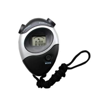 Imagem de Cronômetro Digital Esportivo KL-102, LCD 1/100s, com Cordão, Cinza, 8,5 x 6 cm