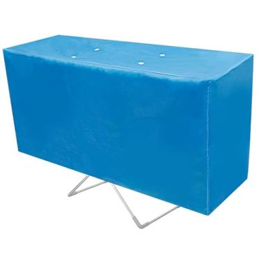 Imagem de DJAPWPX Capa de secagem de ar de roupas aquecida, capa de secador de roupas dobrável com aquecimento elétrico para economizar tempo de secagem e consumo de energia (azul)