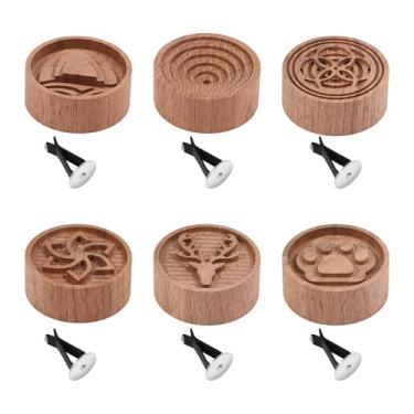 Imagem de Difusor de óleo essencial para carro, difusor de madeira de aromaterapia com clipe de ventilação, aromatizador de carro de madeira, difusor passivo de escritório para óleos essenciais, para salas de