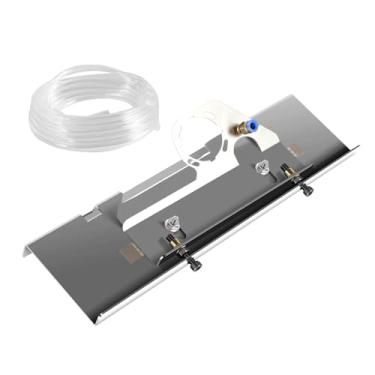 Imagem de Suporte para esmerilhadeira angular de aço carbono, suporte de chanfradura ajustável, suporte fixo resistente para (prata, + porta de água + 5 metros de tubo de água)