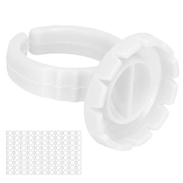 Imagem de Cryfokt Cálculo de de Extensão de Cílios, Cílios de de Forte Flexibilidade de 1,5 Cm / 0,6in para Casa (100 pacote branco)