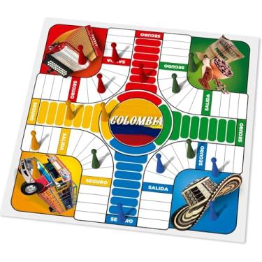 Imagem de PARQUES Colombiano para 2 a 4 Jugadores Colombian Parques Board Game, Parcheesi Board Game, Juegos De Mesa para Adultos, Productos Colombianos, Colombia