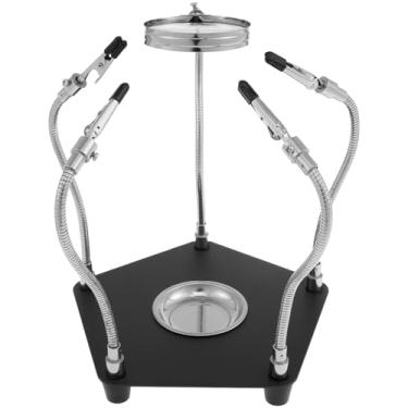 Imagem de Estação de solda Mãos Ajudantes com Lupa Solda Antiderrapante Mãos de Ajuda Práticas Braços de Solda para Reparação Eletrônica Jóias Artesanato ZJMCAJY (preto)