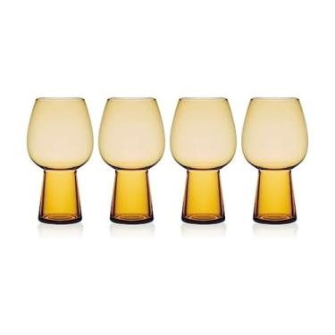 Imagem de Mikasa Copo de cerveja Phoebe Cálice para bebidas, conjunto de 4, âmbar