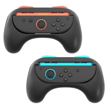 Imagem de Controle Grips compatível com Nintendo Switch 2 Joy-Con (2025), kit de alça resistente ao desgaste para controle Joy-Con do Switch, pacote com 2