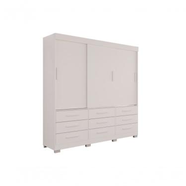 Imagem de Guarda-roupa New Star 3 Portas 9 Gavetas 1,80 Salleto Branco