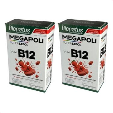 Imagem de Kit com 2 - Megapoli Vita B12 com 60 Comprimidos Mastigáveis - Bionatu