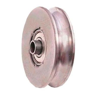 Imagem de Roldana Ferro Maciça 80mm Cantoneira Bucha Para Portão - Ferrosul