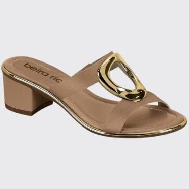 Imagem de Sandália Slide Tresse Feminina Salto Grosso Beira Rio 8379.257.9569-Feminino