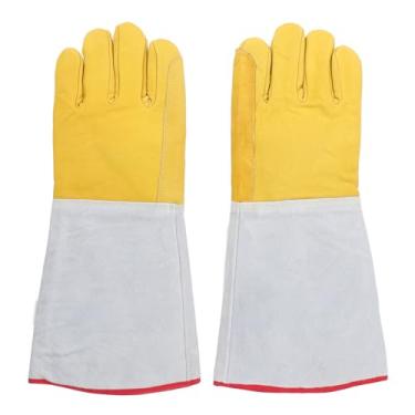 Imagem de Fafeicy 2 PCS LN2 Luvas de Proteção, Luvas Criogênicas 40 Cm Com Couro de 3 Camadas para Manuseio de Gelo Seco de Nitrogênio Líquido