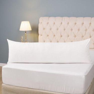 Imagem de Travesseiro de Corpo Branco 140x40cm Modelo Xuxão, Super Macio e Aconc