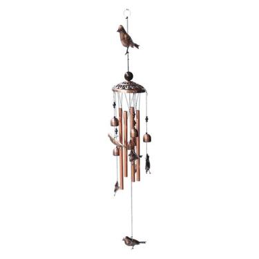 Imagem de Páscoa sinos de vento metal verde animais como borboleta tartaruga pás